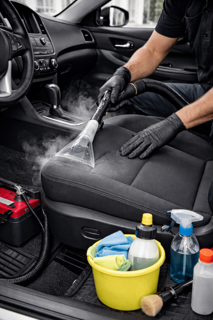 غسيل سيارات داخلي وخارجي متنقل في الكرامة أبوظبي