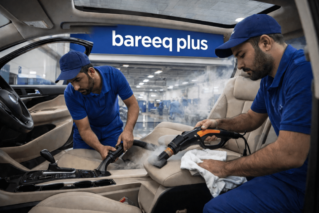 غسيل سيارات متنقل في مدينة زايد - Bareeq Plus