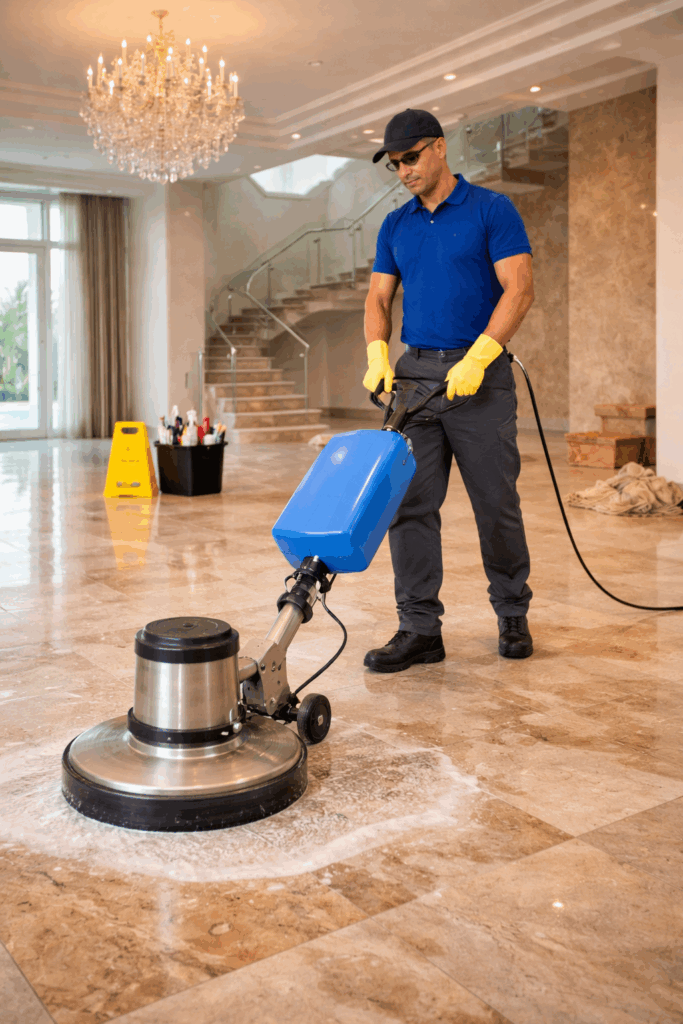 تنظيف فلل بعد التشطيب في الوثبة أبوظبي