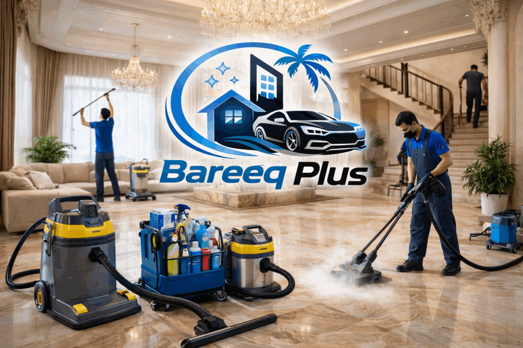 تنظيف الفلل بعد التشطيب في أبوظبي