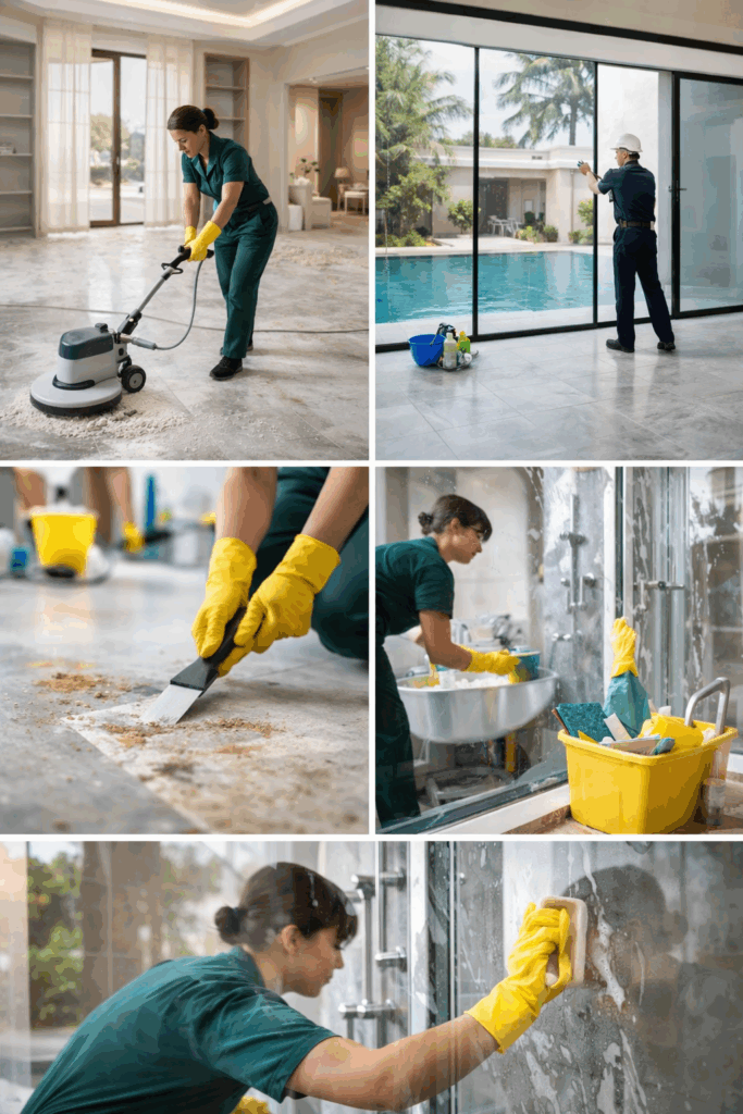 تنظيف فلل بعد التشطيب في آل نهيان أبوظبي