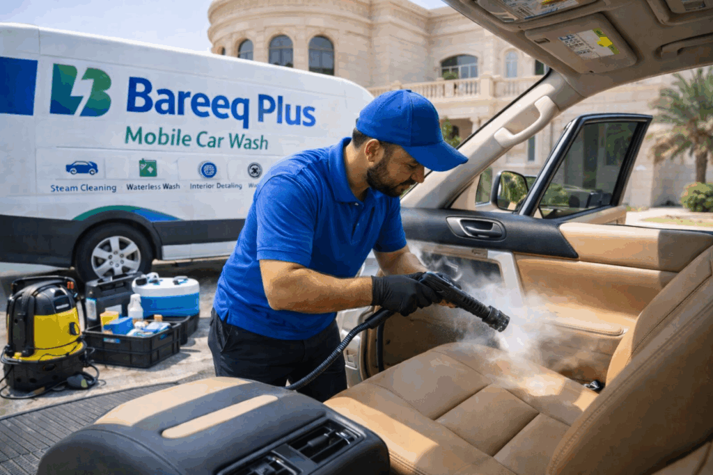 غسيل سيارات متنقل في الشامخة أبوظبي