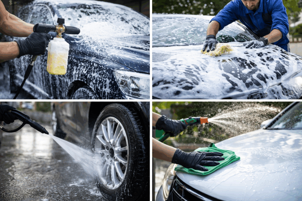 تنظيف السيارات العميق في المنزل بعد المطر في مدينة الرياض – أبوظبي