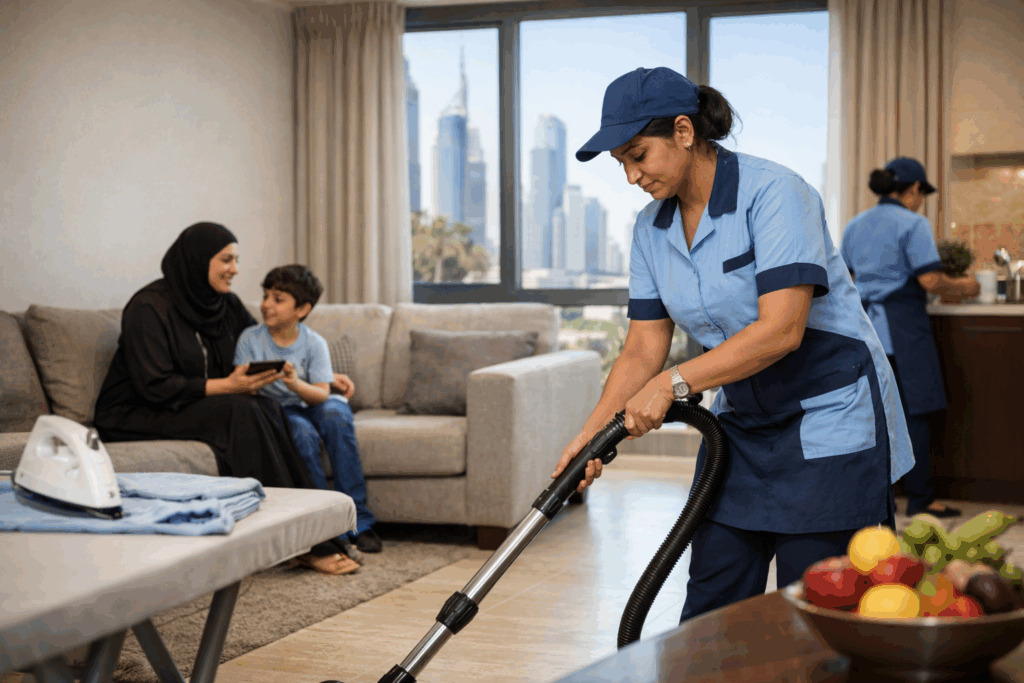 عاملات بالساعة في النهيان